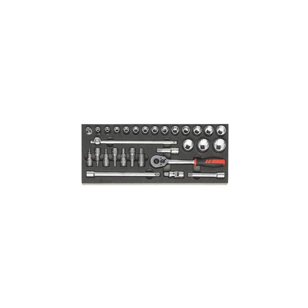 Socket set 1/2 inch in Heavy Duty Foam, 30 Pc, 953751 30
